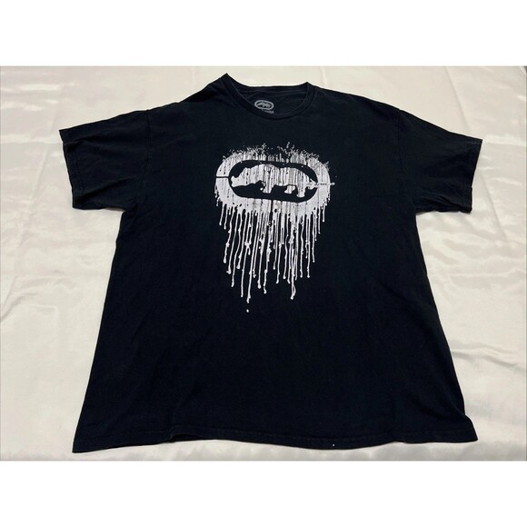 Vintage Ecko Unltd Shirt Mens XL Black White Rhino Gothic Street 100% Cotton - Picture 1 of 14